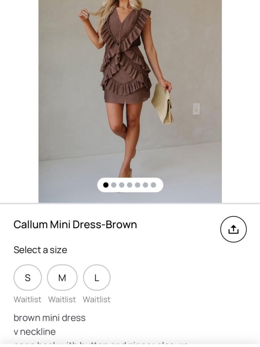 Mini Dress - Brown
